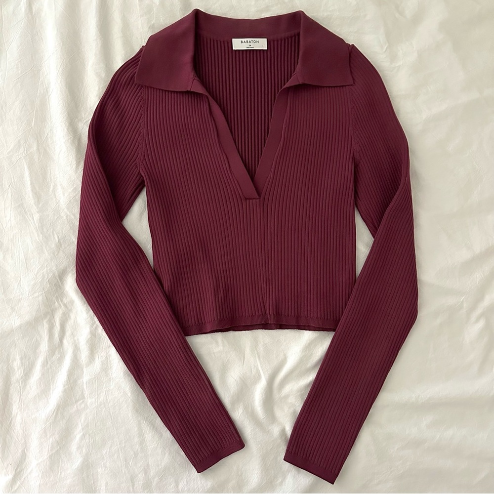 Babaton Sculpt Knit Polo Longsleeve